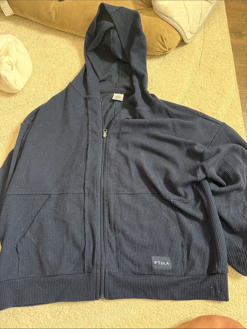 P'tula comfort knit lounge zip up